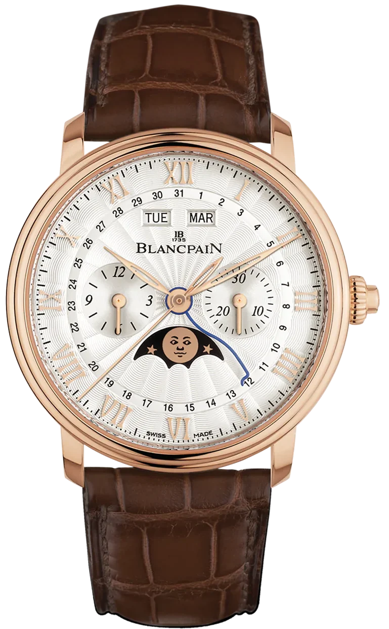 Blancpain Villeret Chronograph Monopusher Complete Calendar Moon Phases