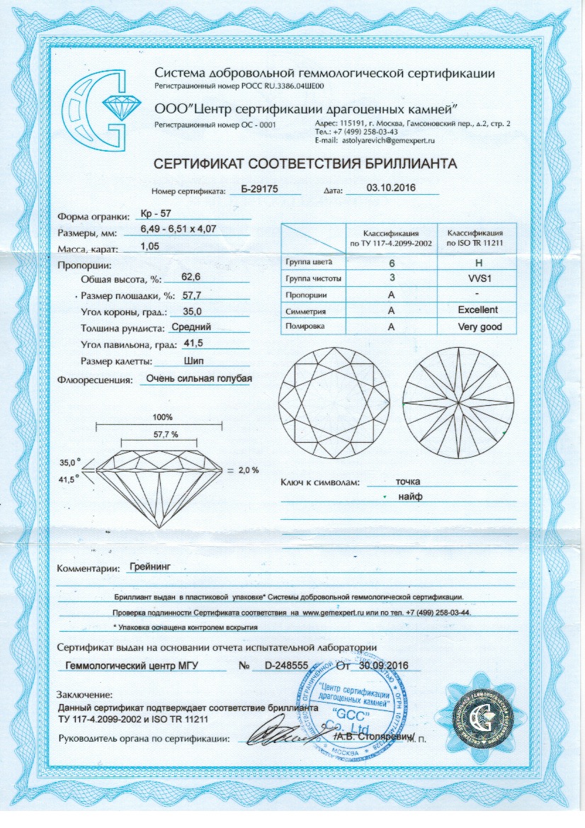 Кольцо с бриллиантом