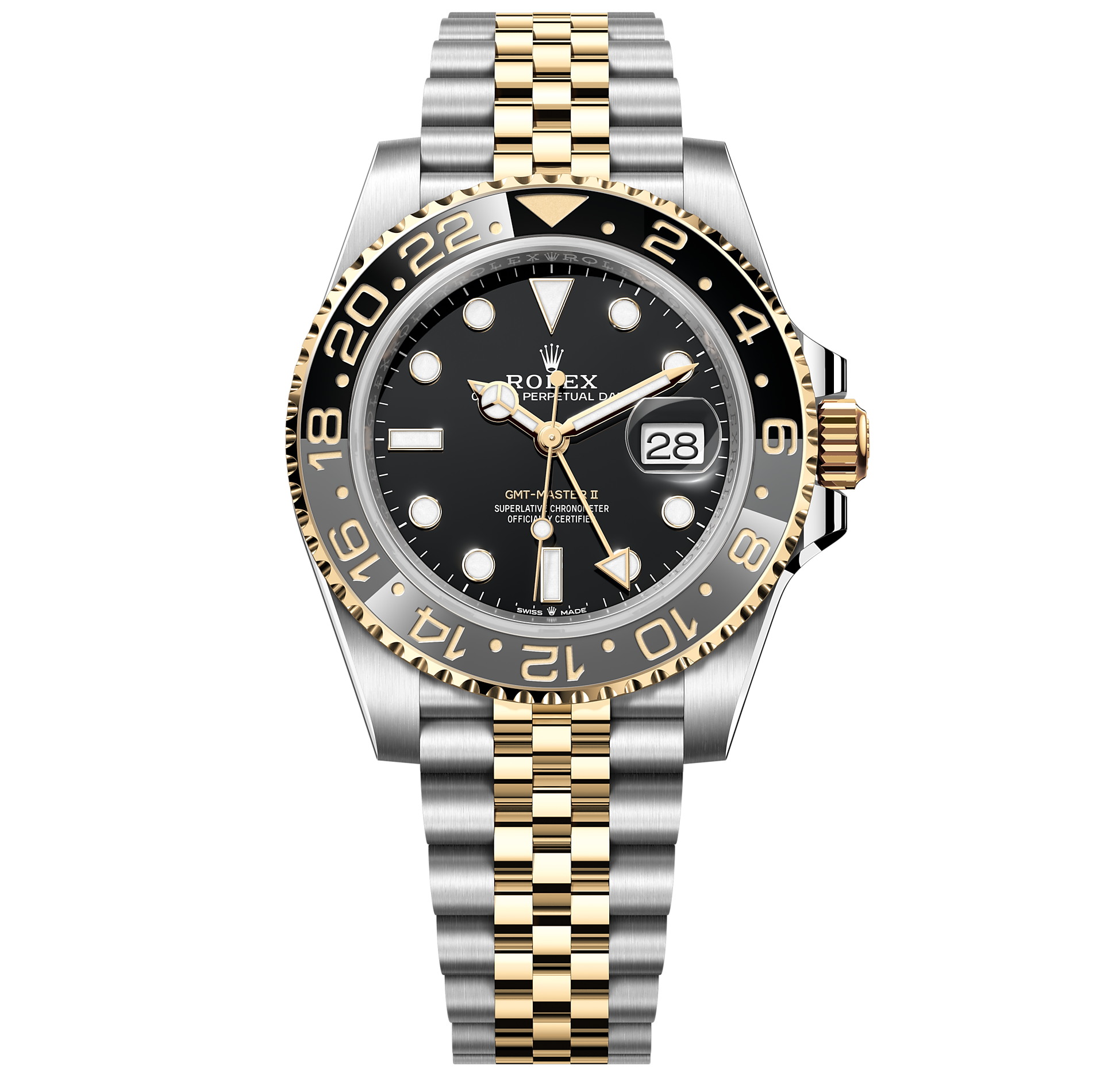 Rolex GMT Master II 40mm Steel and Yellow Gold