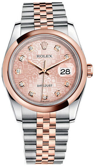 Rolex Datejust 36 mm Steel and Everose Gold