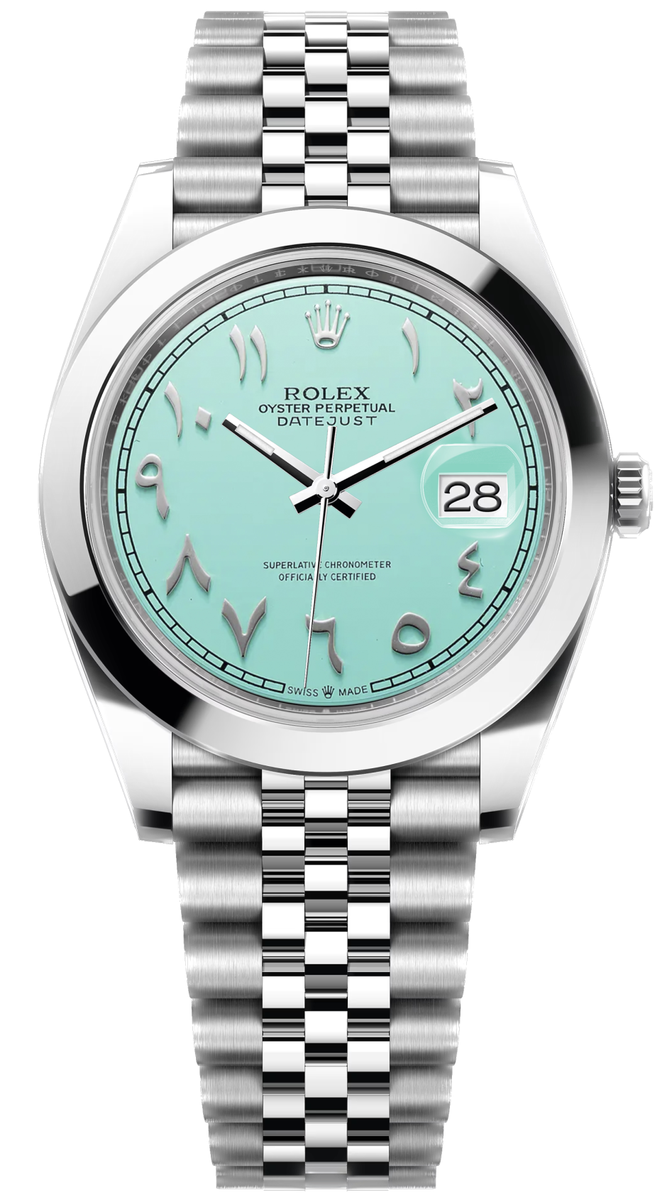 ROLEX DATEJUST 41MM STEEL TIFFANY ARABIC DIAL CUSTOM