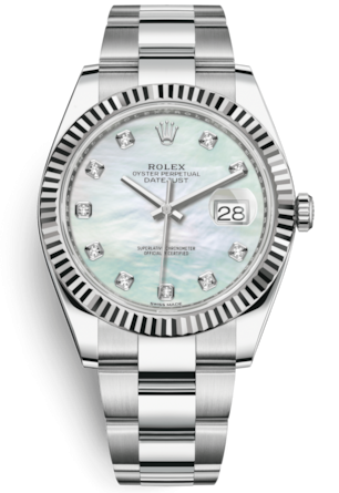 ROLEX DATEJUST 41MM STEEL AND WHITE GOLD