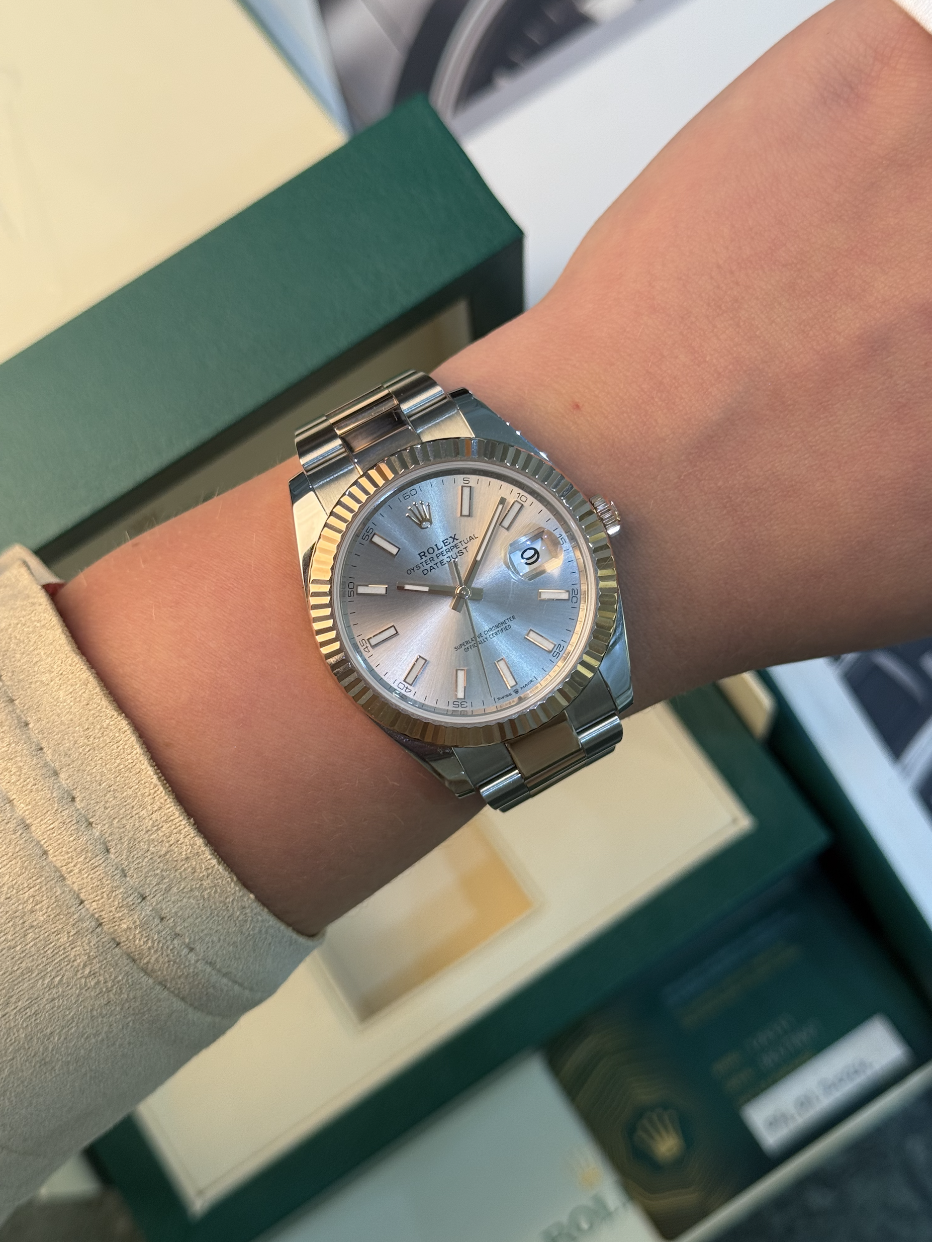 ROLEX DATEJUST 41MM STEEL AND EVEROSE GOLD
