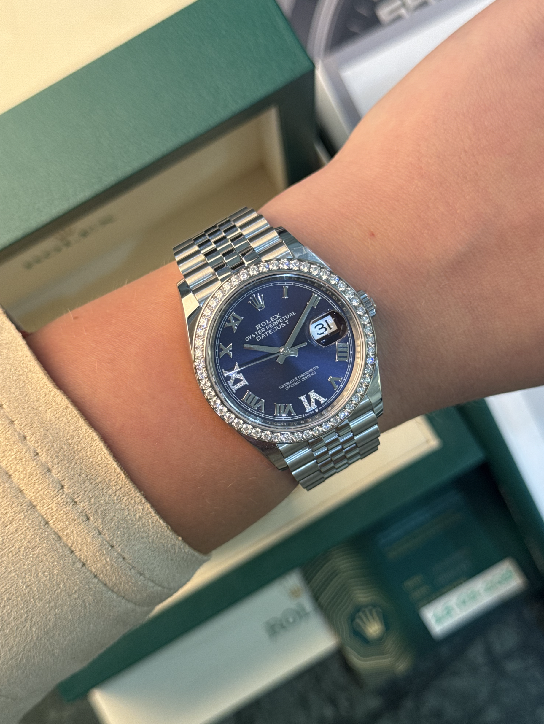ROLEX DATEJUST 36MM STEEL AND WHITE GOLD