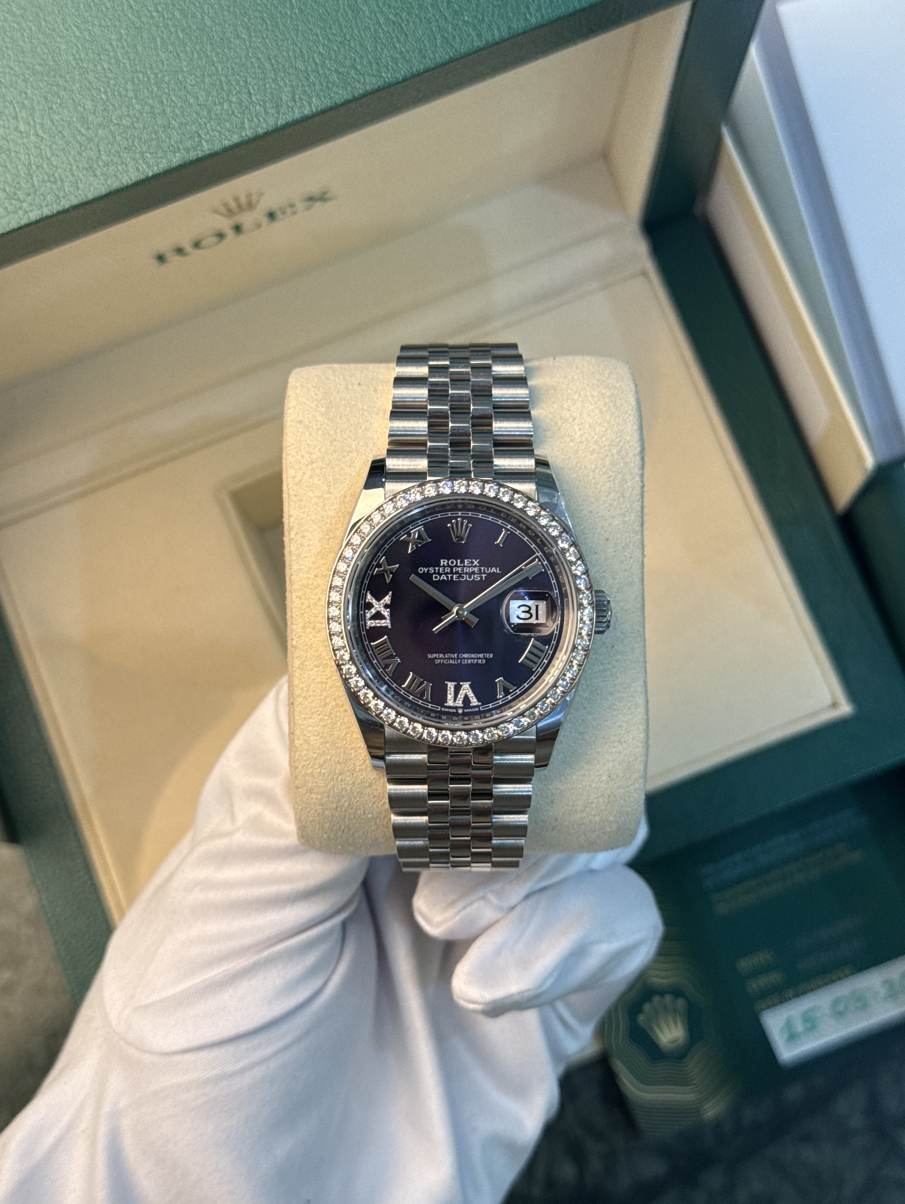 ROLEX DATEJUST 36MM STEEL AND WHITE GOLD