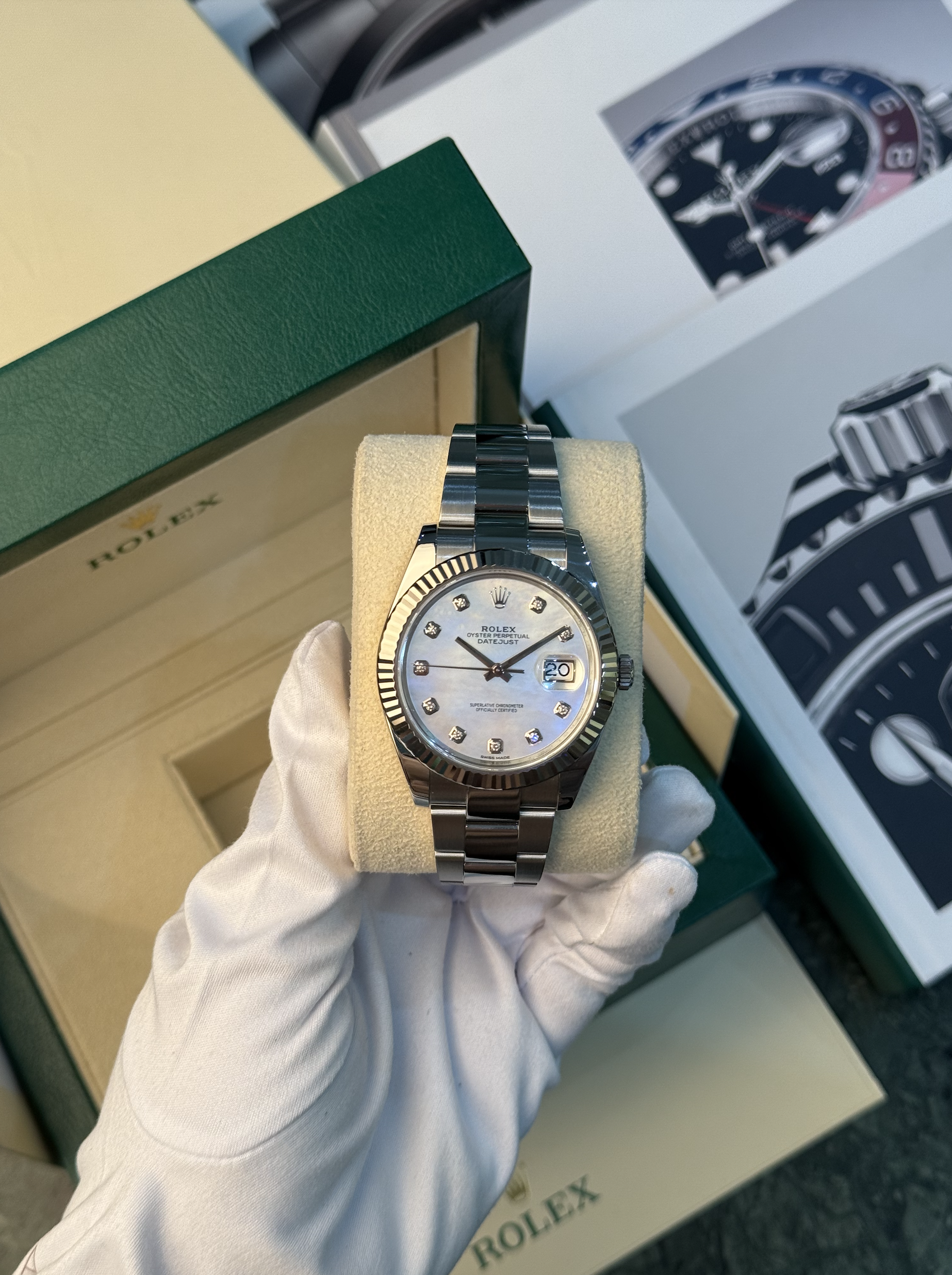 ROLEX DATEJUST 41MM STEEL AND WHITE GOLD